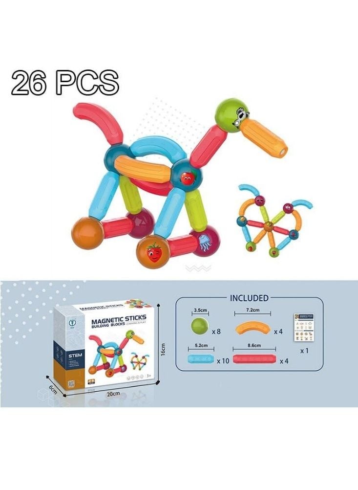 Premium Magnetic Sticks Building Blocks Toy Set – Colorful STEM Construction Toy for Kids, Creative Learning & Motor Skill Development - Image 4